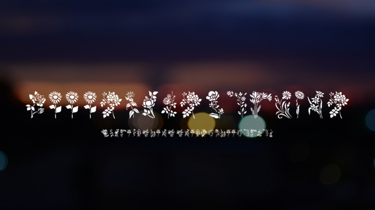 HFF Floral Stencil Font