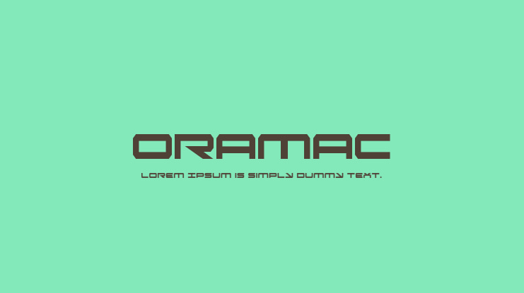 Oramac Font Family