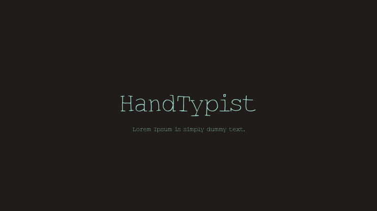 HandTypist Font