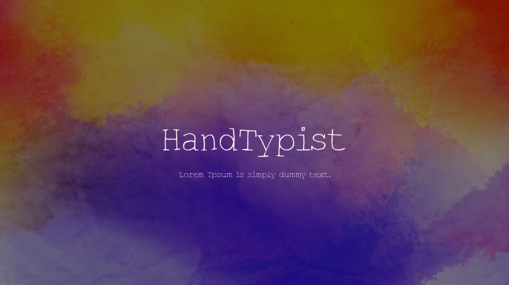 HandTypist Font