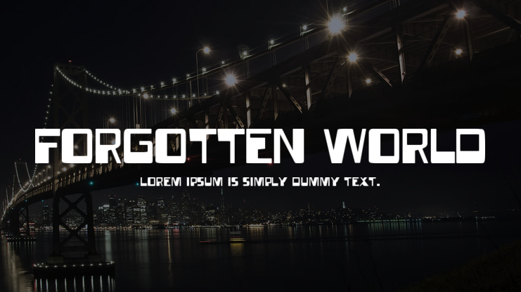 Forgotten World Font