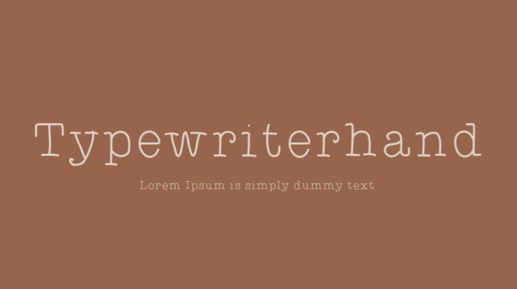 Typewriterhand Font