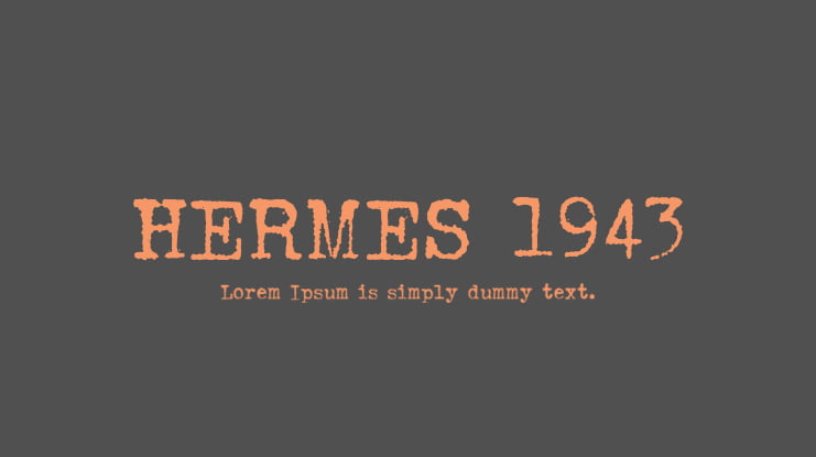 HERMES 1943 Font