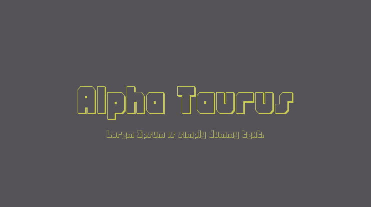 Alpha Taurus Font Family