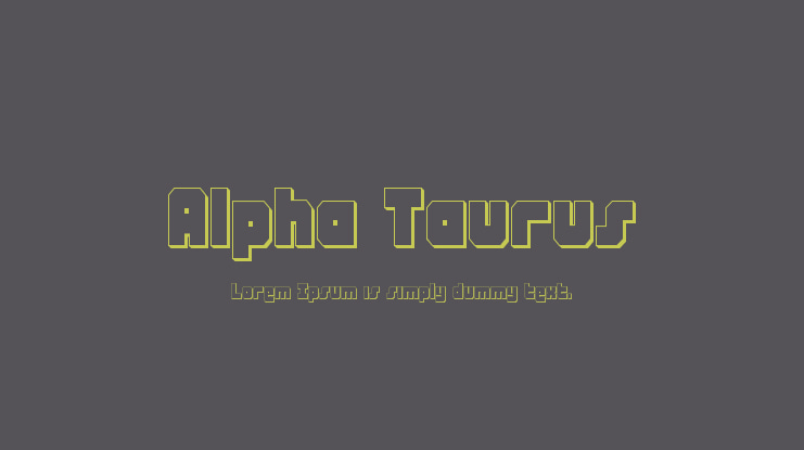 Alpha Taurus Font Family