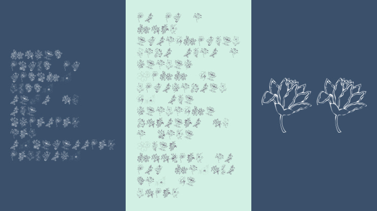 KR Floral Color Me 2 Font Family