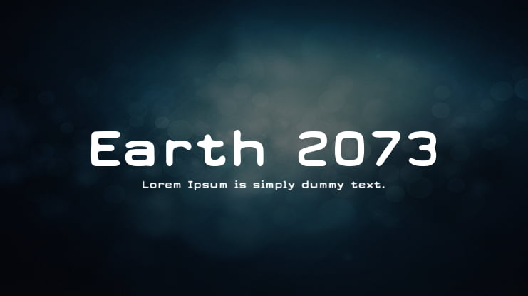 Earth 2073 Font