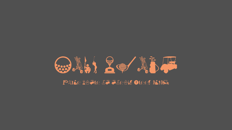 Golf Icons Font