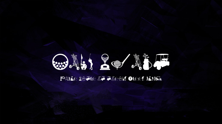 Golf Icons Font