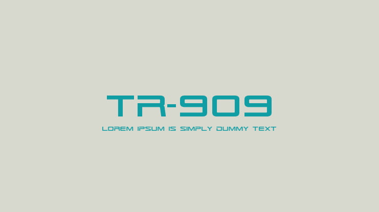 TR-909 Font