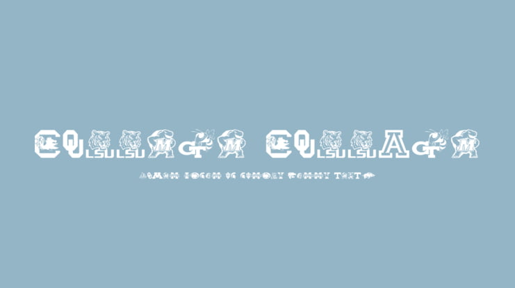 College Collage Font