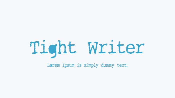 Tight Writer Font