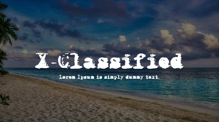 X-Classified Font Family