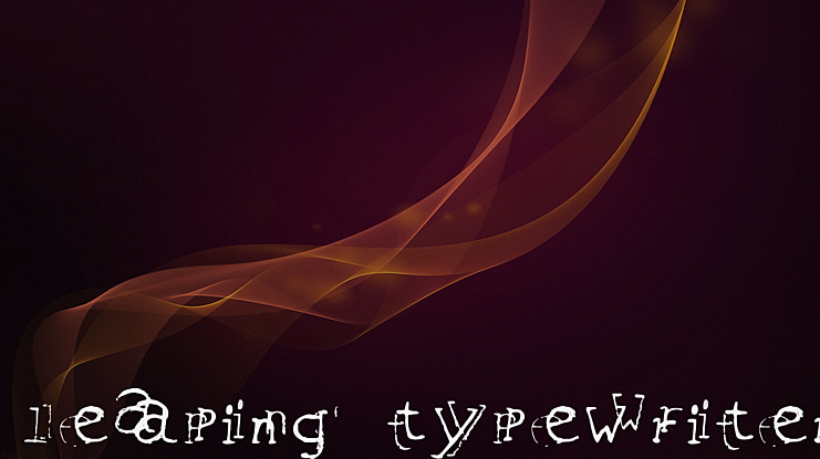 leaping typewriter Font
