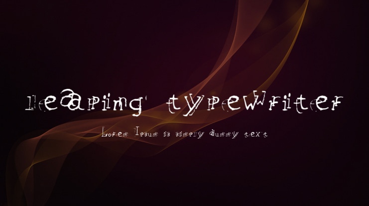 leaping typewriter Font