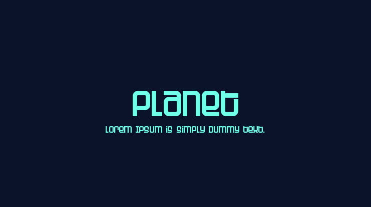 Planet Font Family