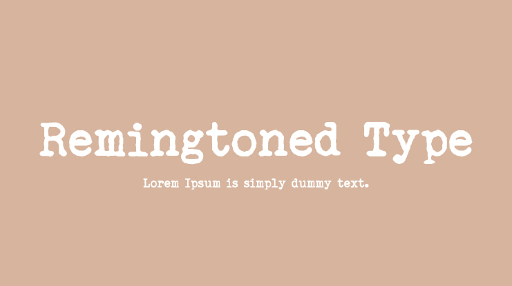 Remingtoned Type Font