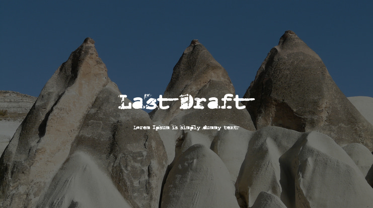 Last Draft Font