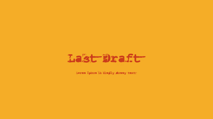 Last Draft Font