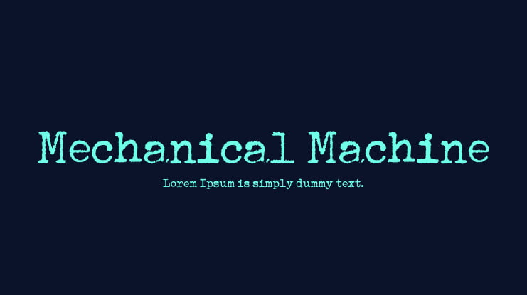 Mechanical Machine Font