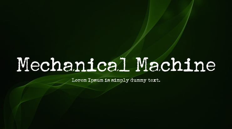 Mechanical Machine Font