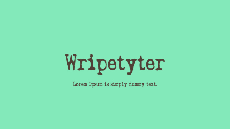 Wripetyter Font