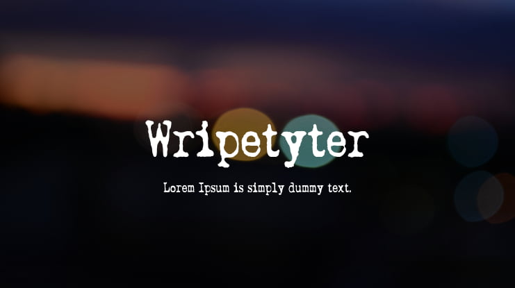 Wripetyter Font