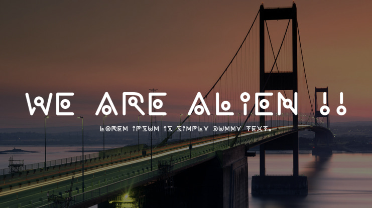 We are alien !! Font