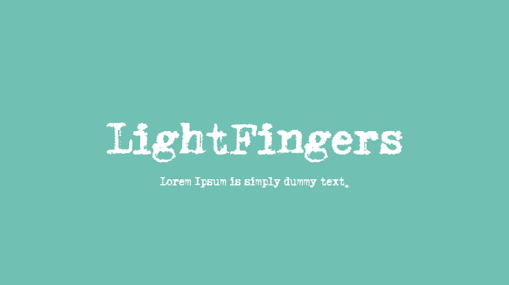 LightFingers Font