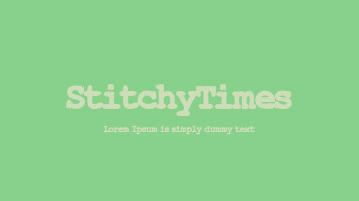 StitchyTimes Font