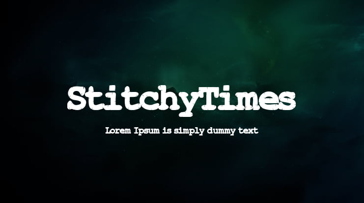 StitchyTimes Font