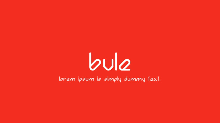 Bule Font Family