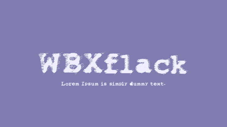 WBXflack Font