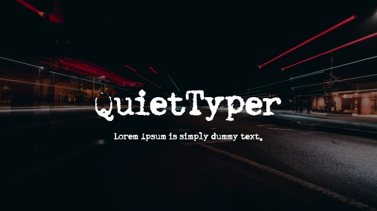 QuietTyper Font