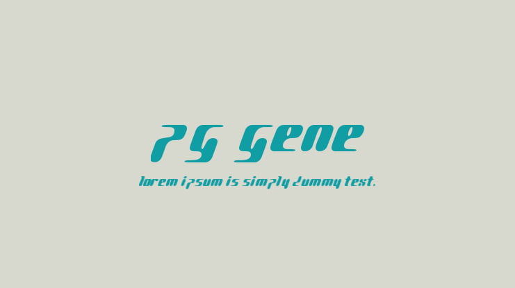 PG Gene Font