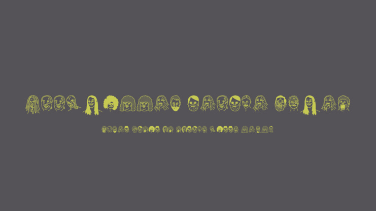 woodcutter people faces Font