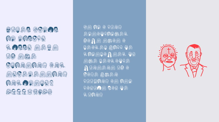 woodcutter people faces Font