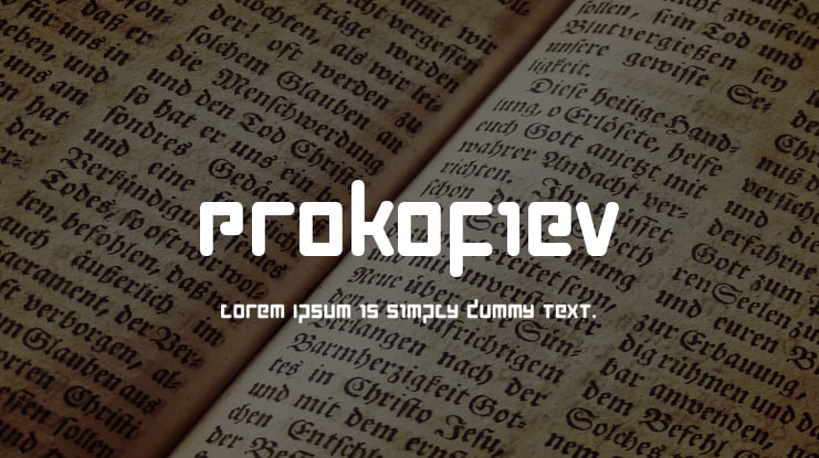 Prokofiev Font Family