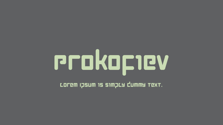 Prokofiev Font Family