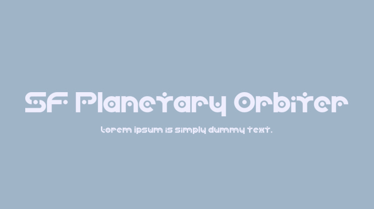 SF Planetary Orbiter Font Family