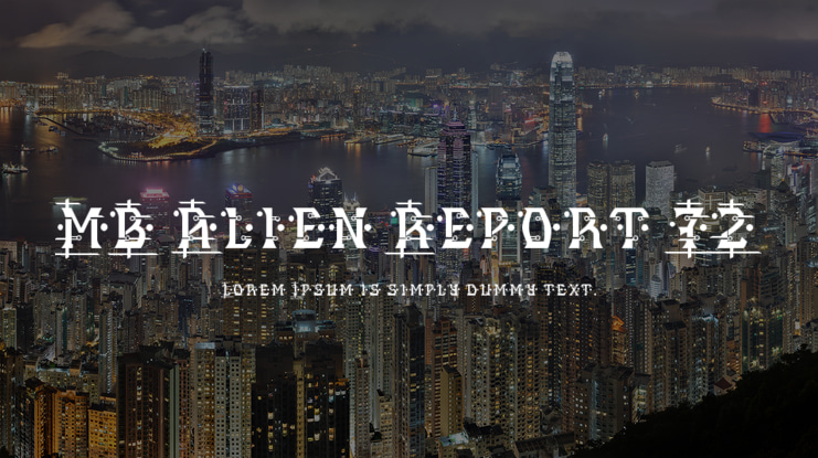 MB Alien Report 72 Font