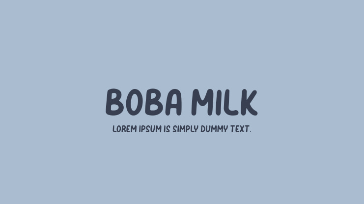 Boba Milk Font