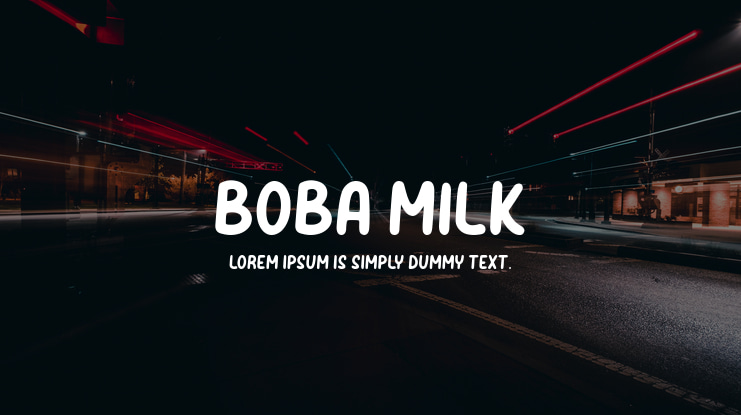 Boba Milk Font