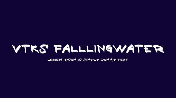 vtks falllingwater Font