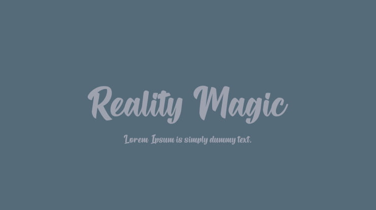 Reality Magic Font