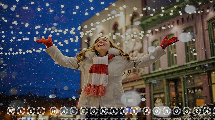 Webi Halloween Monogram Font