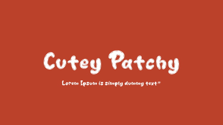 Cutey Patchy Font