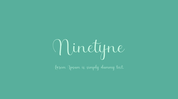 Ninetyne Font