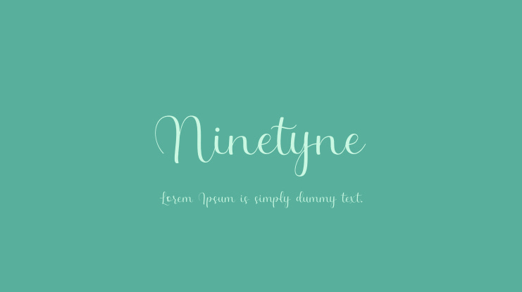 Ninetyne Font