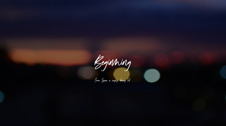 Beginning Font